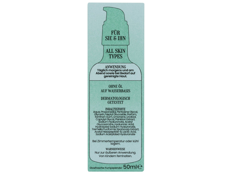 Algen Serum 50ml, Anti Aging mit Anti-Falten-Peptid, Grünalge, Planktonextrakt, Hyaluron-Komplex - Soummé GmbH