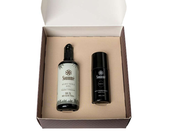 Geschenkbox - Antitranspirant 50ml und Aloe Vera Gel 100ml - Soummé GmbH