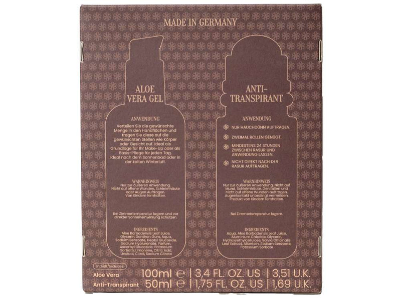 Geschenkbox - Antitranspirant 50ml und Aloe Vera Gel 100ml - Soummé GmbH