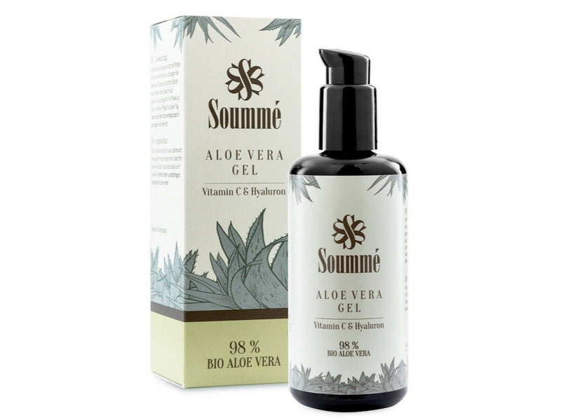 Aloe Vera Gel - 98% BIO Aloe Vera - 200ml Glasflasche - Soummé GmbH