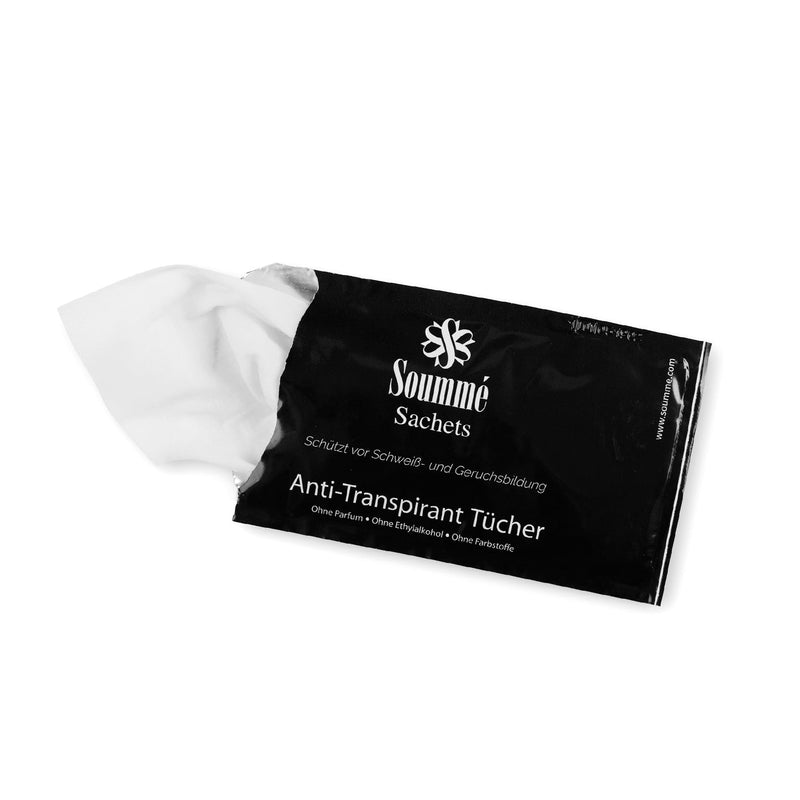 Antitranspirant Protection Sachets / Tücher for Men 14 Stück - 8,5 ml je Tuch (119 ml) - Kosmetikum - Soummé GmbH