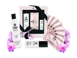 Soummé Rosenwasser - Beauty Geschenkbox - 280 ml Tropfflasche & eine 60ml Sprühflasche & 7 Tücher je 8,5ml Rosenwasser - Soummé GmbH